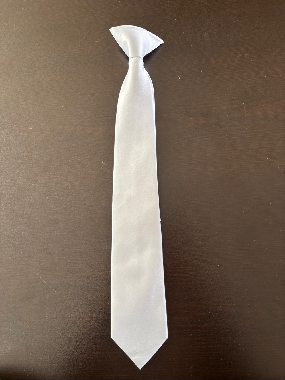 Classic White Clip on Tie